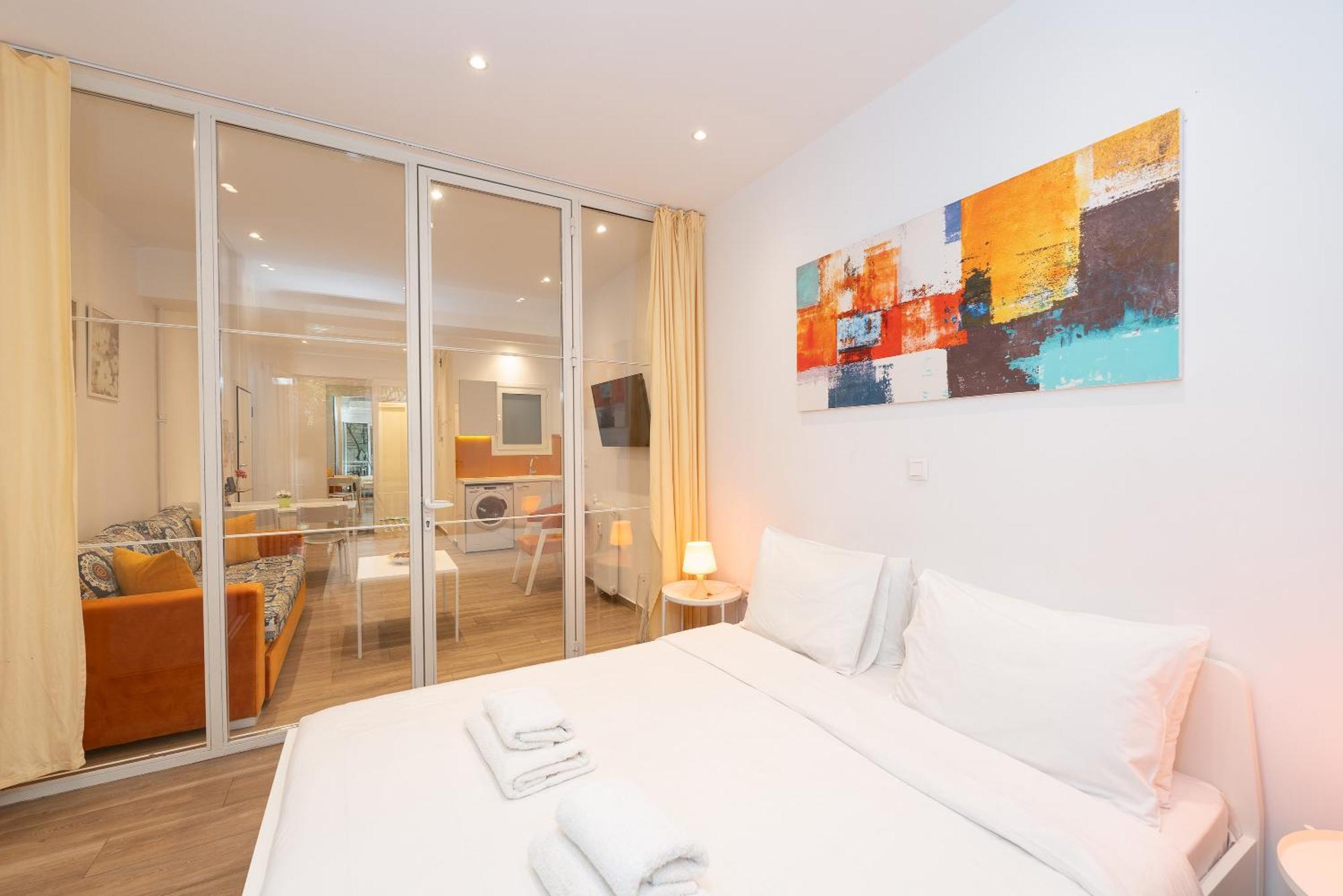 Spacious Peaceful Studio In Athene Buitenkant foto
